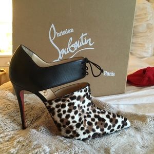 Christian Louboutin Corsita leopard bootie/ heel